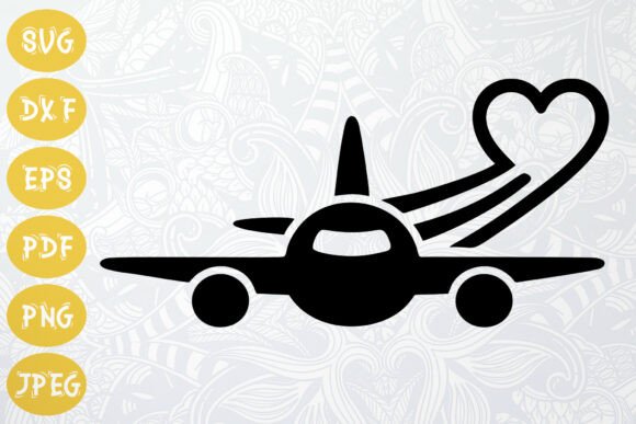 Airplane Heart Jet Trail SVG: A Modern Travel Icon