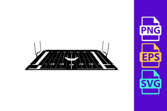 American Football Field Goal Post and Gr: Bold Vectors for Modern Design