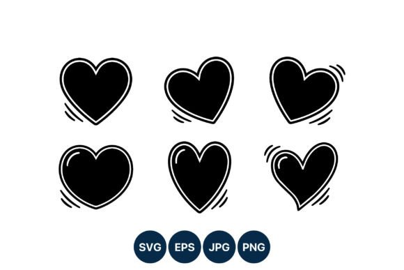 Black Vibrating Heart Vector Icons: Dynamic Design Assets