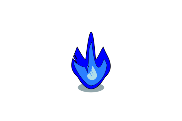 Blue Fire Illustration: A Digital Flame for Dynamic Projects