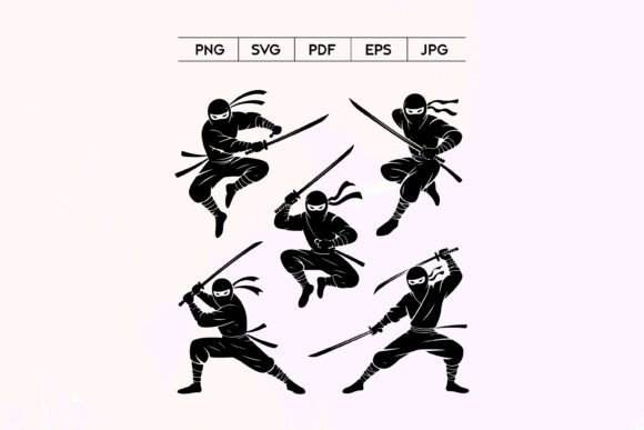 Dynamic Design with the Ninja Warrior Silhouette Set