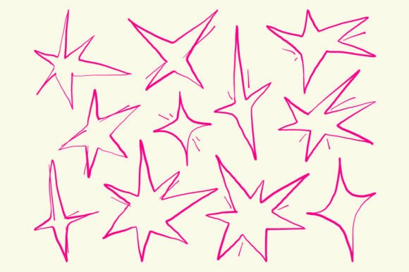 Energize Your Projects with the Sharp Starburst Doodle ShapeSet