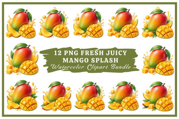 Mangos Watercolor Clipart Bundle #03: A Juicy Splash of Design