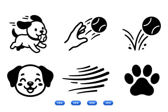 Playful Puppy Icon Pack: Fetching Designs for Your Brand