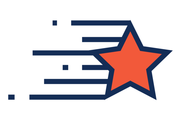 Red Star Flying Icon: The Five Rays Shape That Captures Motion