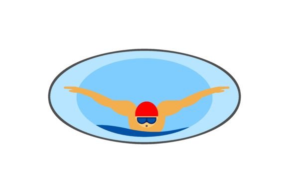 Swimming Vector Icon: The Colored Line Icon for Dynamic Brands